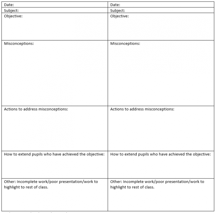 Marking Sheet Guide One Page Marking