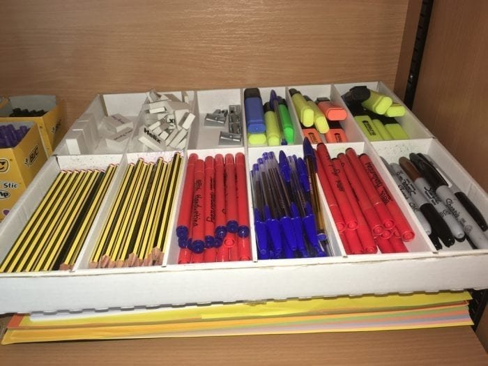 Storage in the classroom