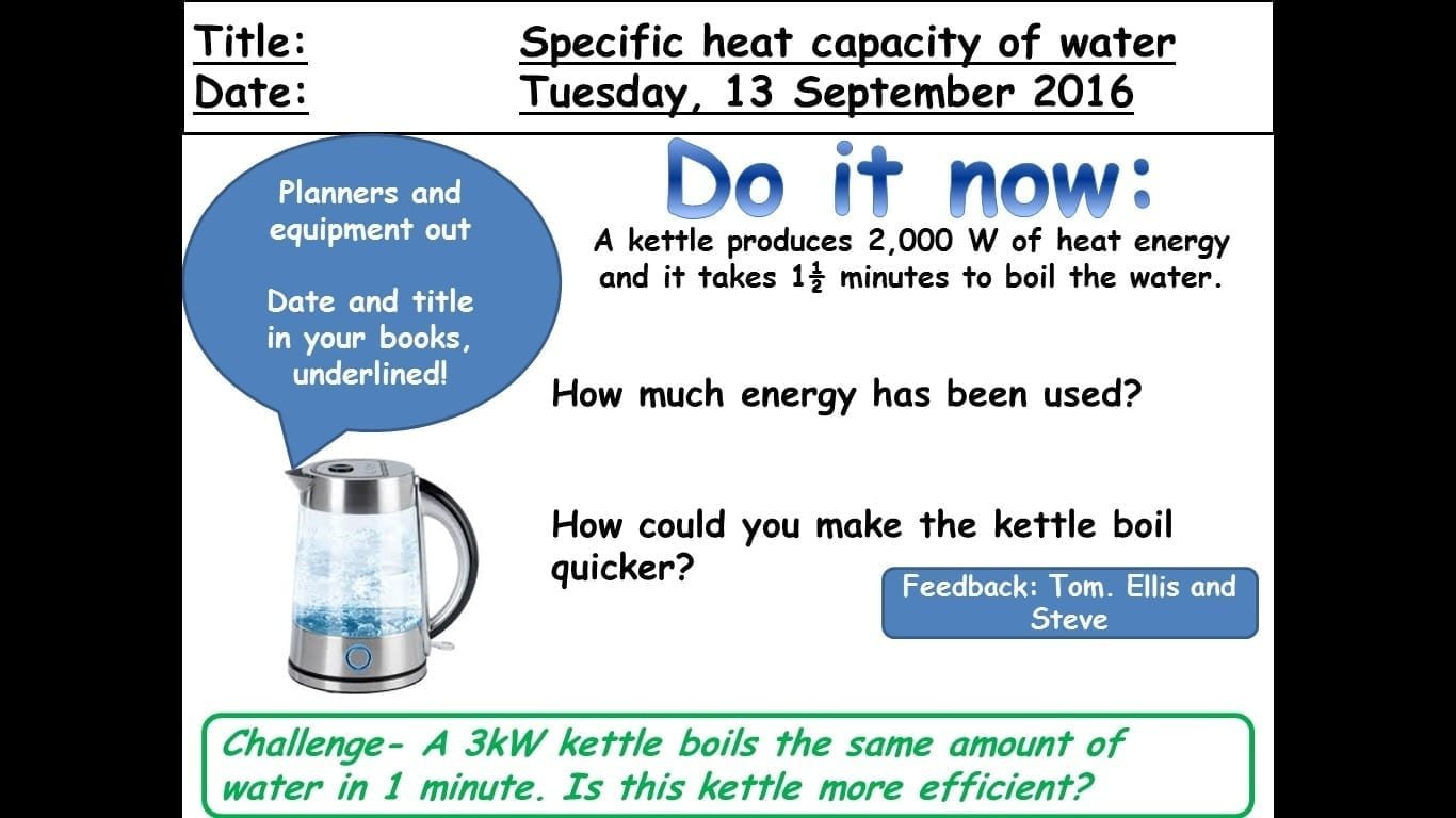 Changes in energy Stores – GCSE Physics