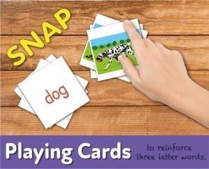 Printable Playing Cards for Three Letter Words