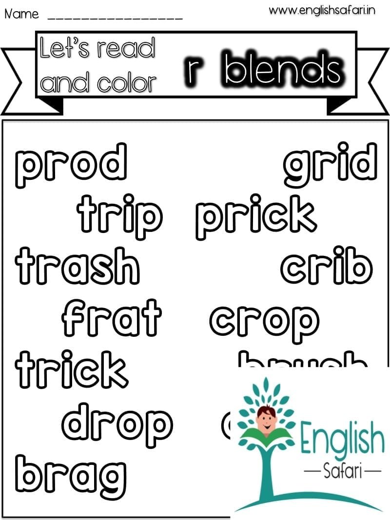 Consonant blends words worksheets | Lesson Planned | Free and Premium