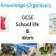 GCSE Edexcel French knowledge organisers on School and the World of work