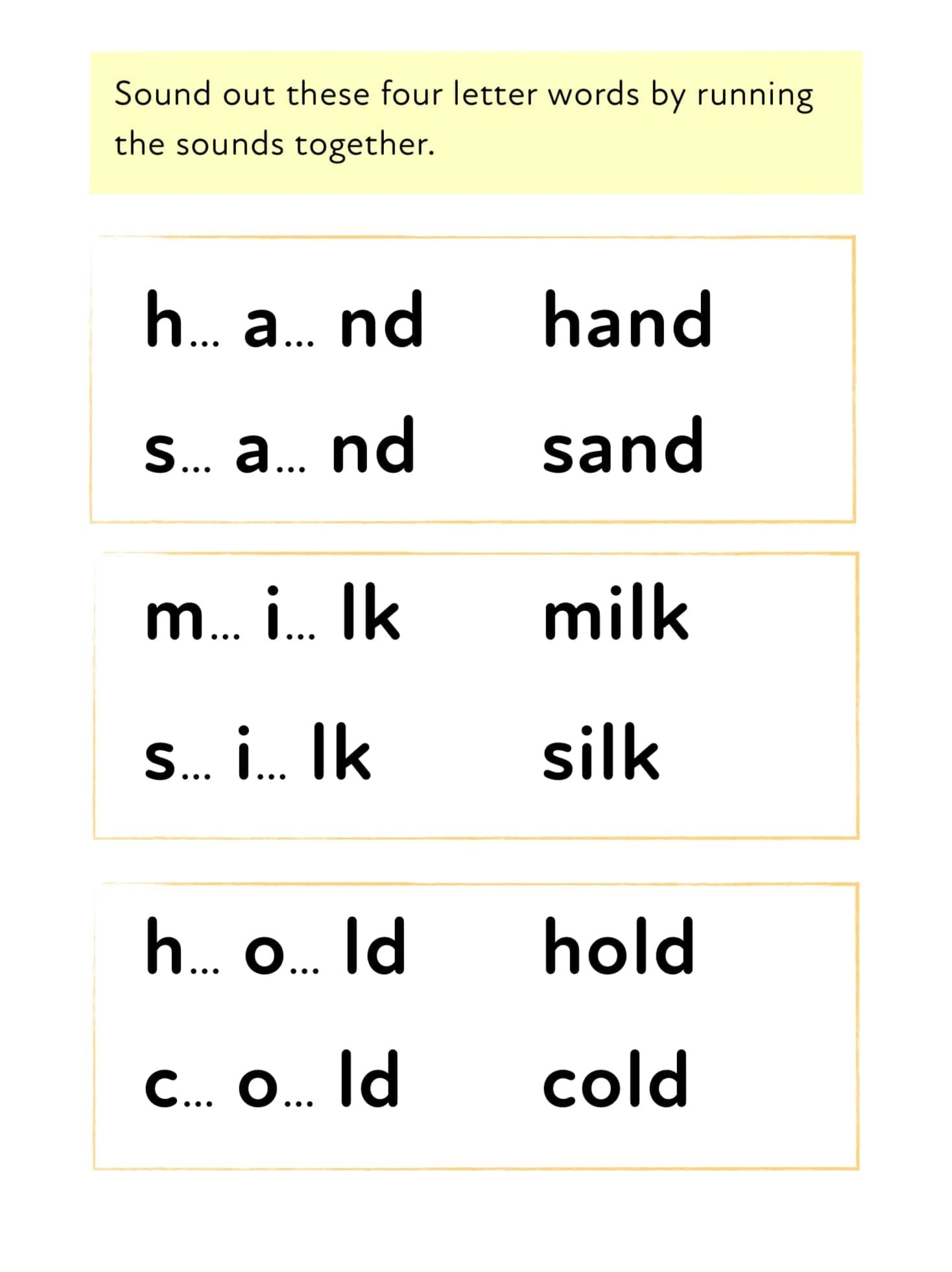 Final Consonant Blends - Sound Out & Practise Reading 4 Letter Words (3
