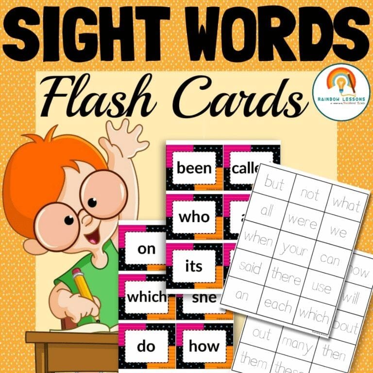 Teach Sight Words to Preschoolers with Kindergarten Flash Cards