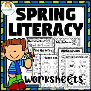 No Prep Spring Literacy Activities for Teaching CVC Words and Phonics