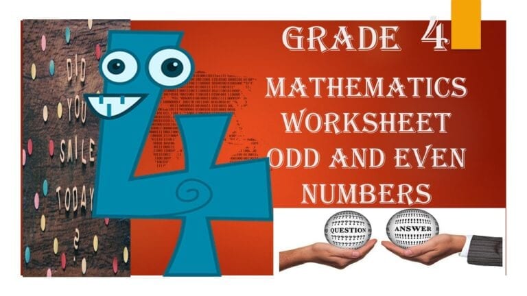 Master Odd And Even Numbers With Grade 4 Mathematics Worksheet