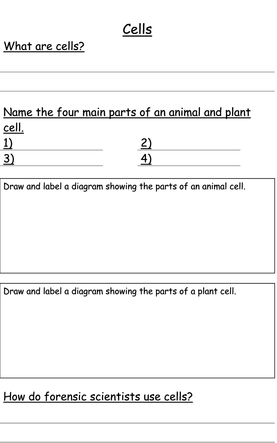 KS3 Biology Scheme of Work for Living Organisms: Cells, Organs and More