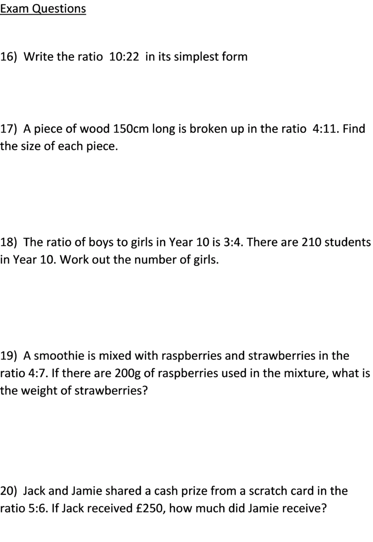 GCSE Foundation Level Number Worksheets with Practice and Exam Questions