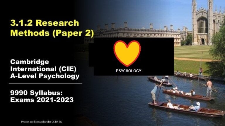 CIE A-Level Psychology: Research Methods (Paper 2) - Complete coverage ...