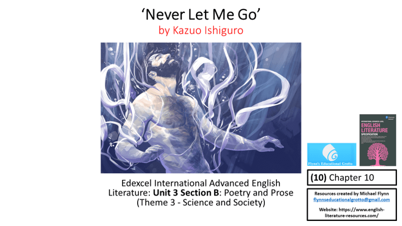 Artistic representation of "Never Let Me Go" novel cover.