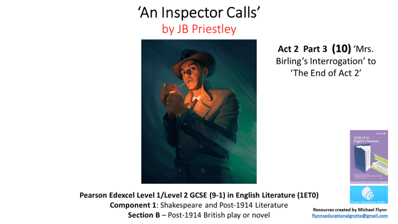 Illustration for 'An Inspector Calls' GCSE study guide.