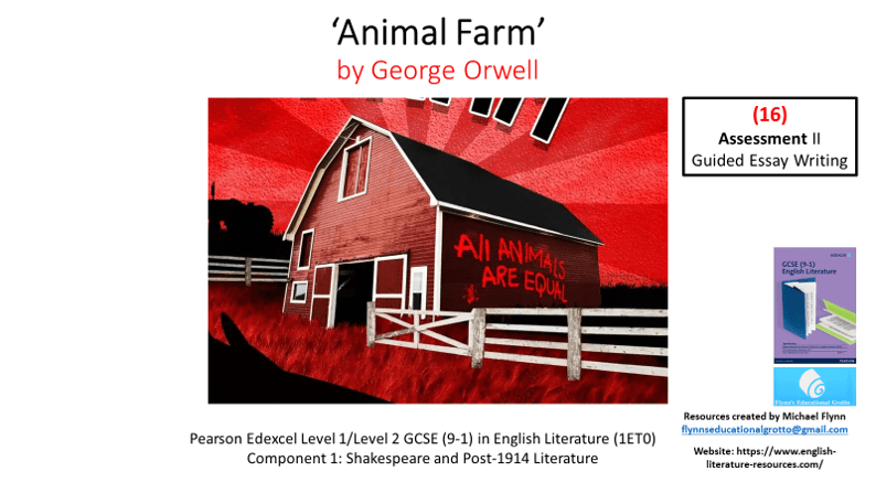 Animal Farm, George Orwell, GCSE English Literature resource.