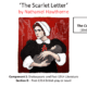 Educational poster for "The Scarlet Letter" with teaching bundle offer.