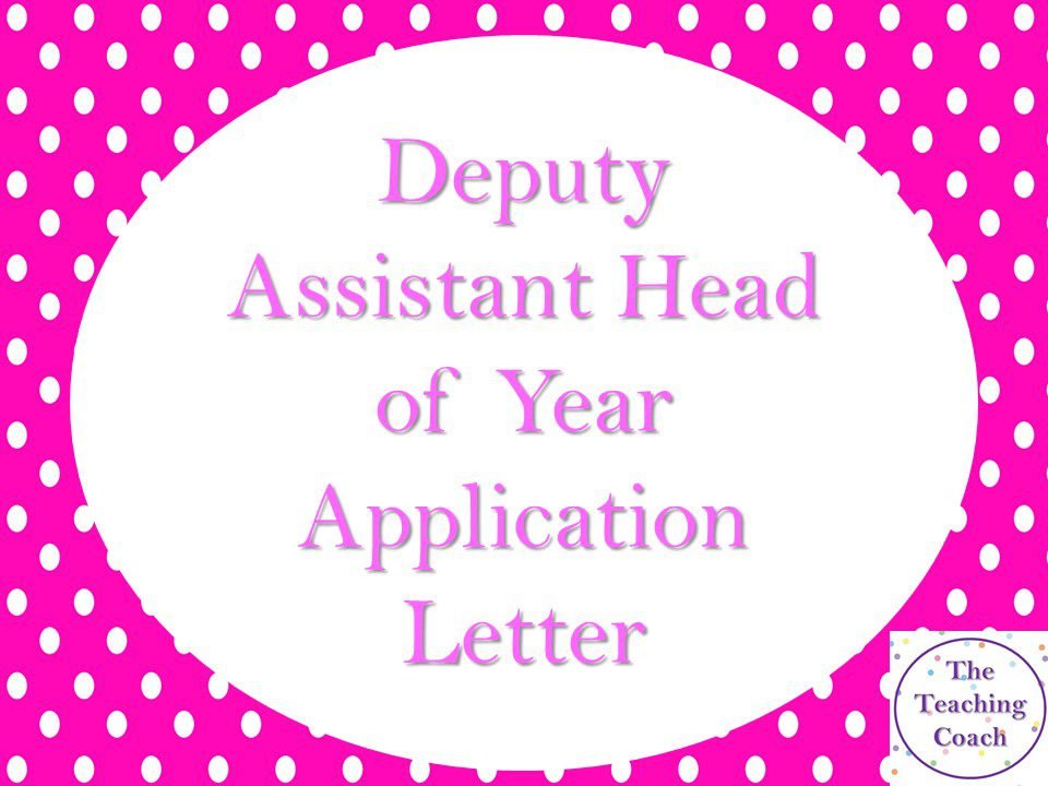 primary deputy head application letter