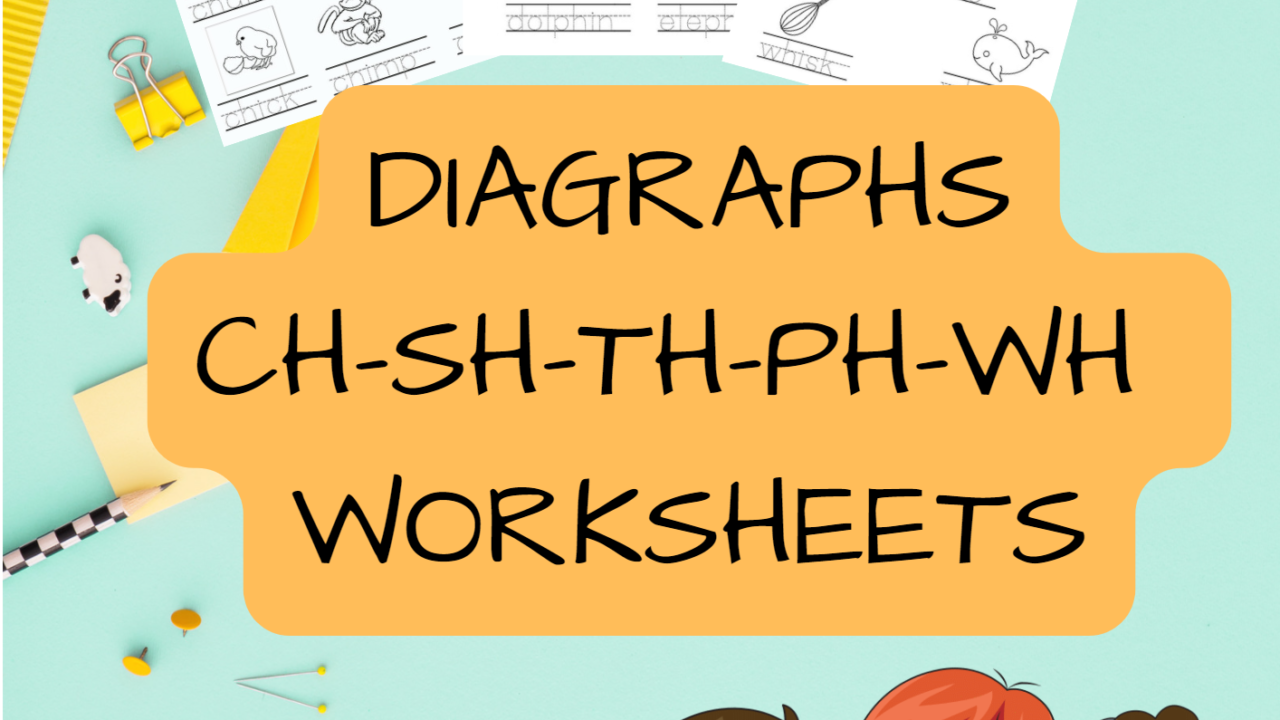 Educational phonics digraph worksheets for children.