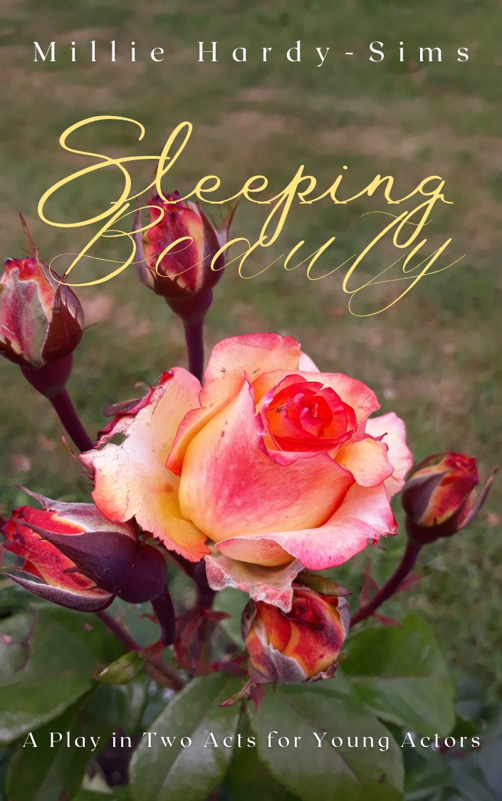 Play script cover with blooming roses, 