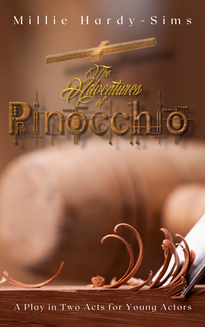 Pinocchio play book cover by Millie Hardy-Sims.