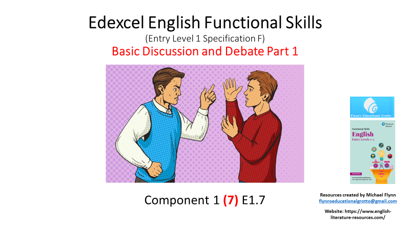 Edexcel Functional Skills discussion and debate educational material.