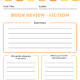 Blank fiction book review template.