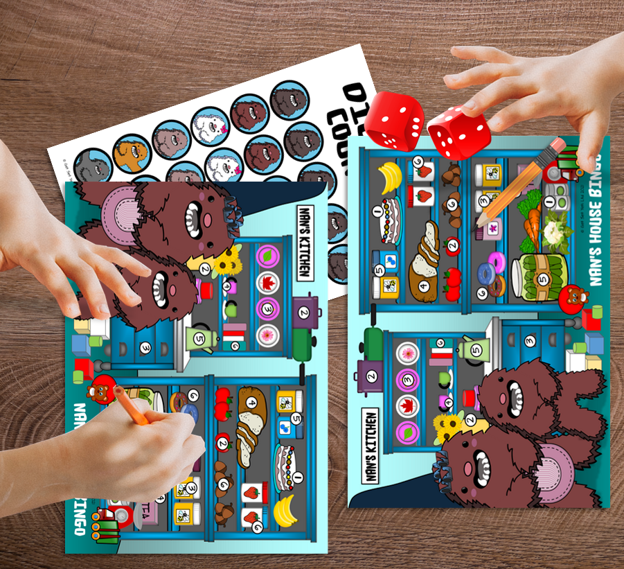Children playing a colorful board game.