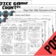 Printable children's dice games and colouring activities.