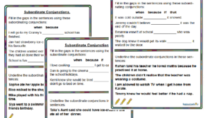 Teach Year 2 Subordinating Conjunctions with Printable Bundle