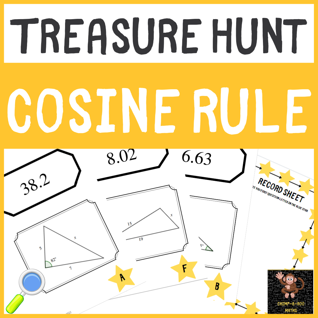 Educational maths treasure hunt game on cosine rule.