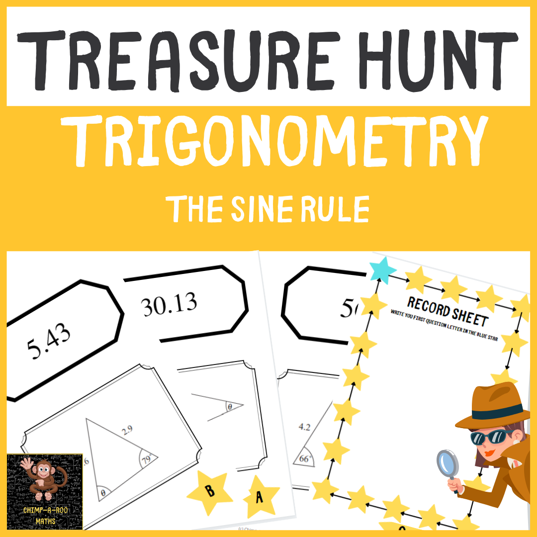 Educational trigonometry treasure hunt game with sine rule.