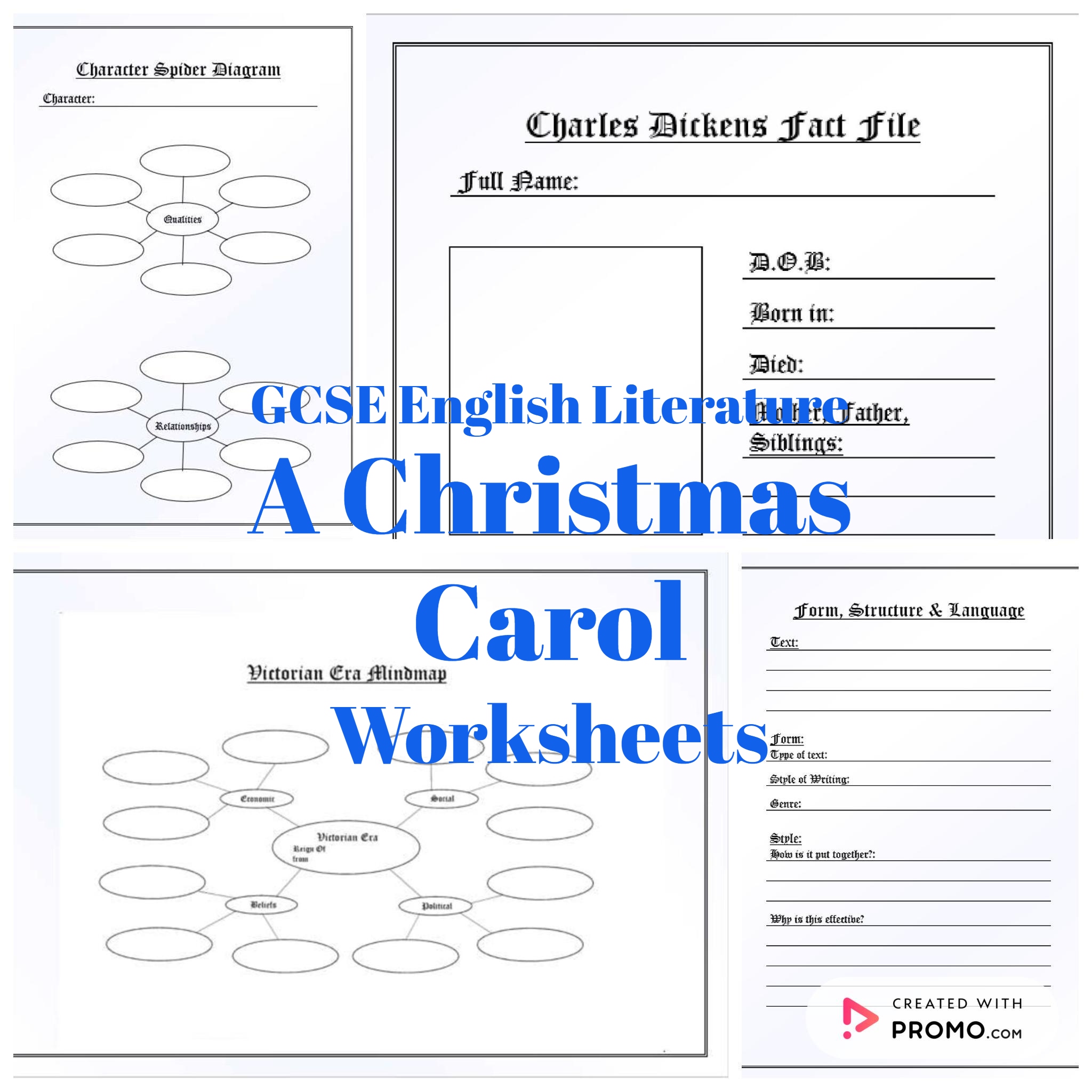 5 Christmas Carol Worksheets To Aid Student Study