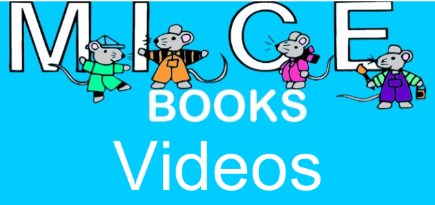 Cartoon mice illustration for children's books and videos.