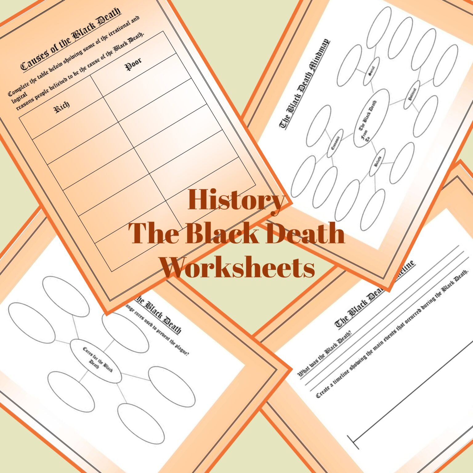 Learn about the Black Death with readytouse worksheets