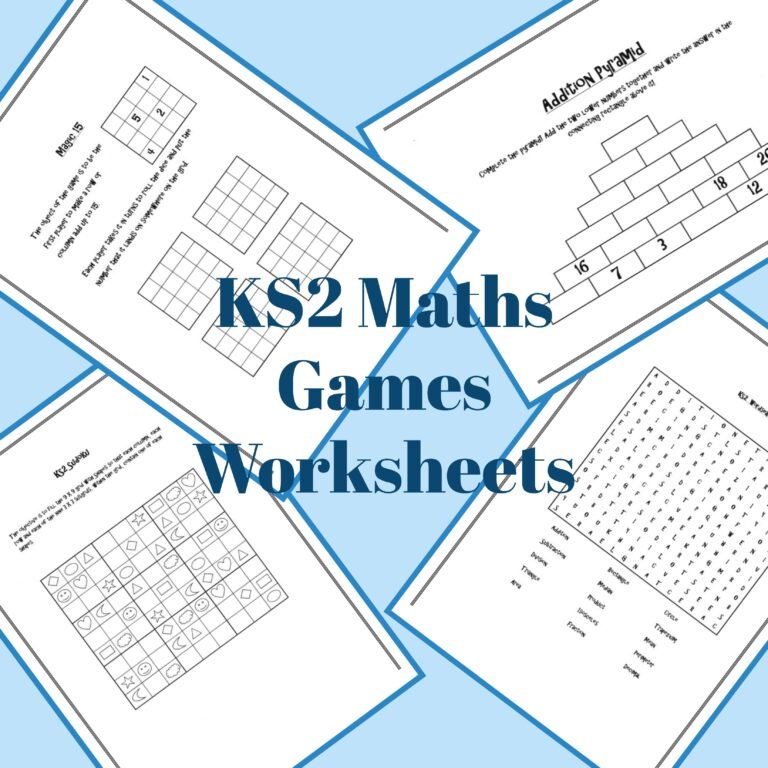 8 Engaging Printable Maths Games and Worksheets for KS2