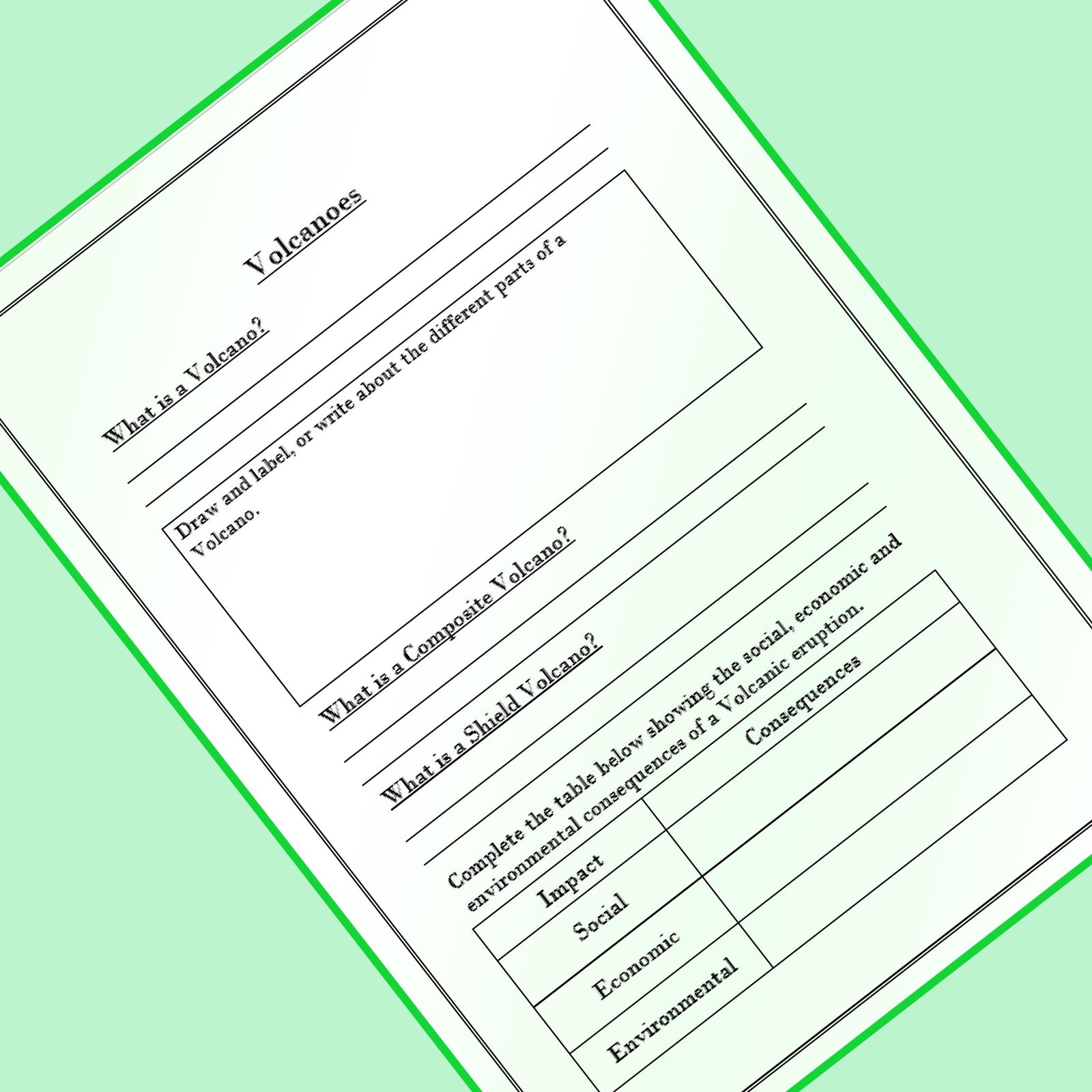 Ks3 Geography Worksheets For Learning Natural Hazards Plate Tectonics