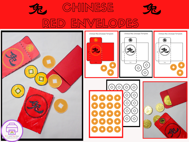 Celebrate the 2023 Chinese New Year with Lucky Red Envelope Templates and  Coins