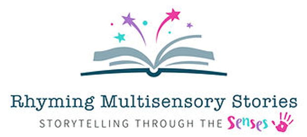 Logo for Rhyming Multisensory Stories, sensory storytelling brand.