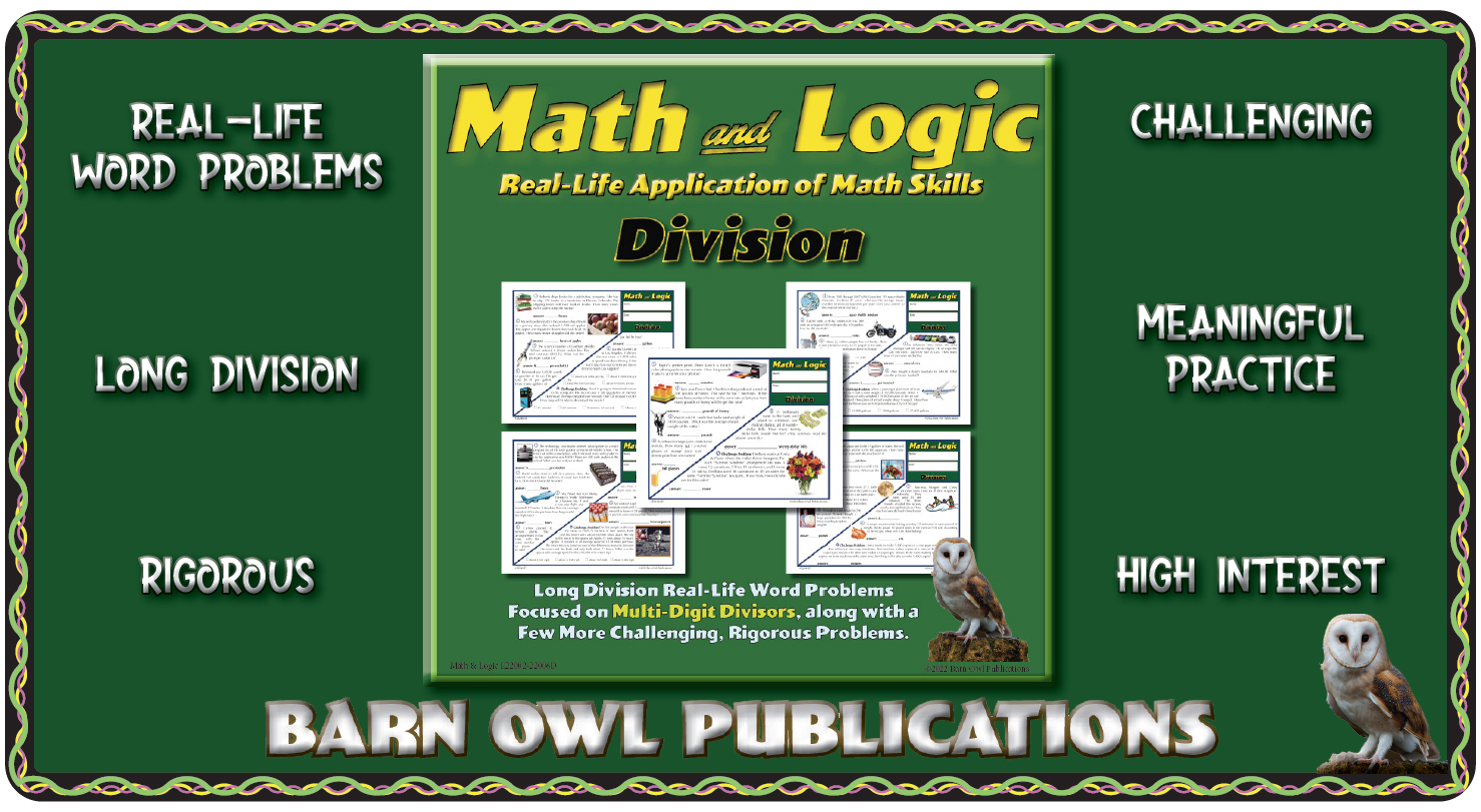 5 Sets Of Division Word Problems With Challenge Problems