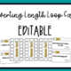 Editable length conversion educational loop cards.