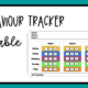 Editable weekly behaviour tracker chart template