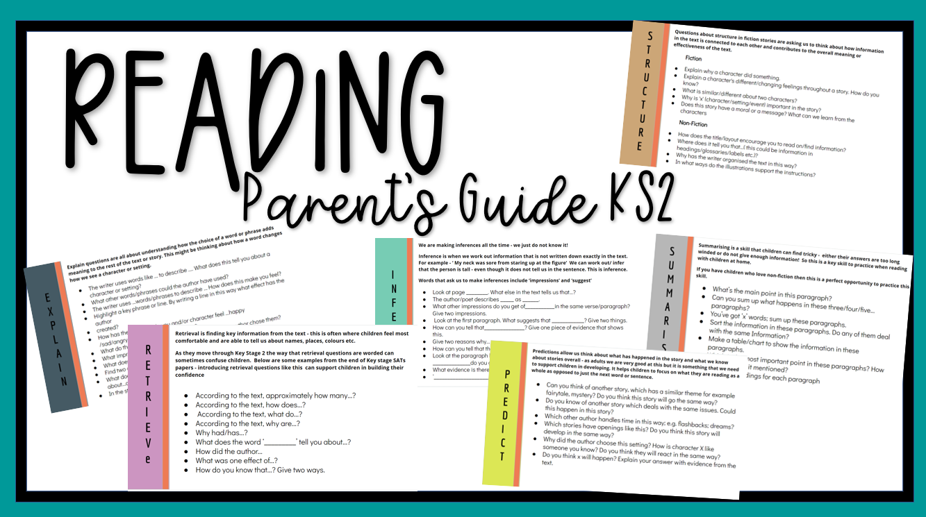 KS2 Reading Parents' Guide Infographic Display