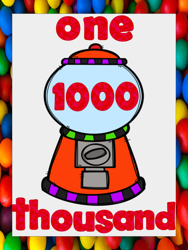 Teach Number Words With 34 Bubble Gum Posters