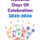 2023-2024 National Celebration Days poster.