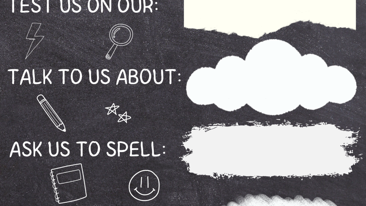 Interactive Year 4 educational challenge blackboard poster.