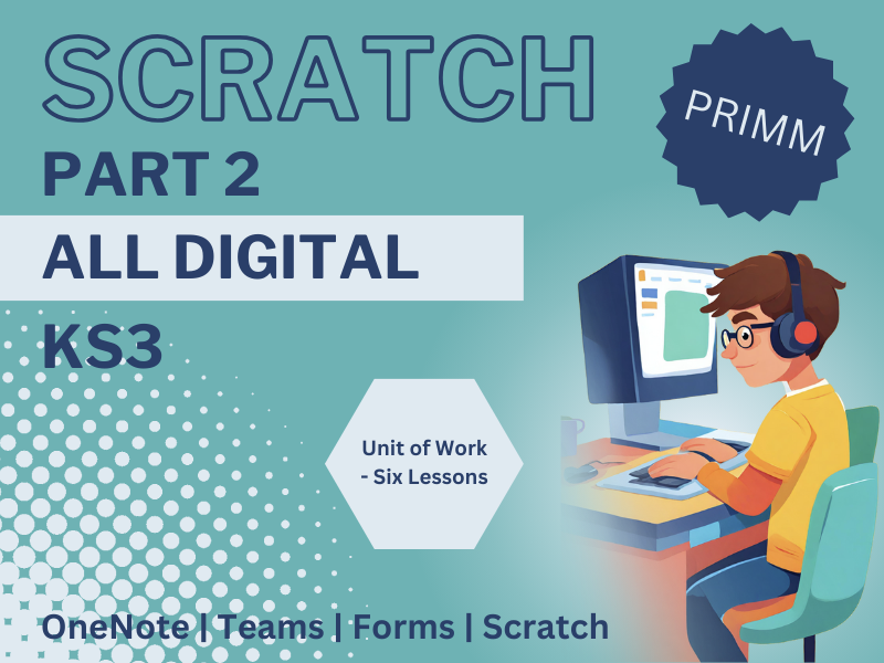 Digital Scratch Part 2 PRIMM KS3 educational poster.