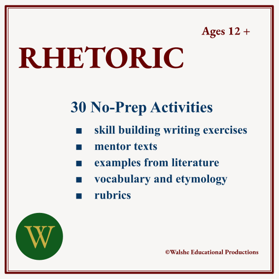 Educational Rhetoric Activities Book Cover for Ages 12+