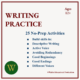 Educational writing practice book cover for ages 12+.