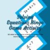 Engaging Maths Bingo Game: Solving Equations with Interactive PowerPoint