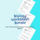 Educational Biology worksheets bundle advertisement.