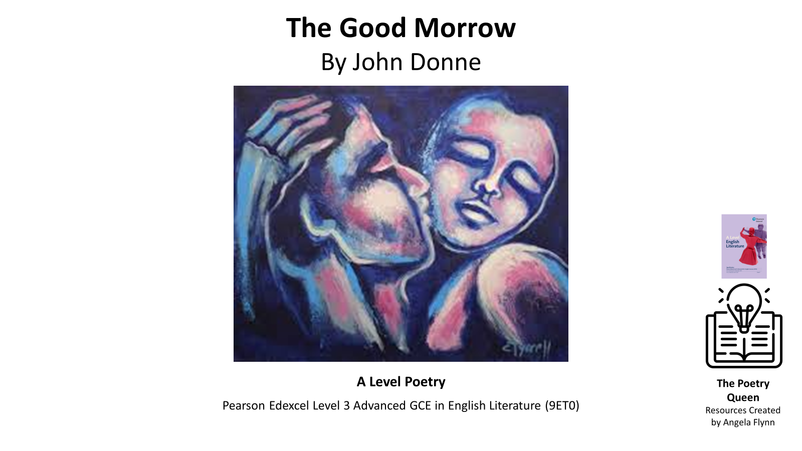 Abstract painting for John Donne's 'The Good Morrow' poem.
