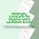 Geography education worksheets bundle for physical world study