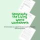 Geography education worksheets titled 'The Living World'.